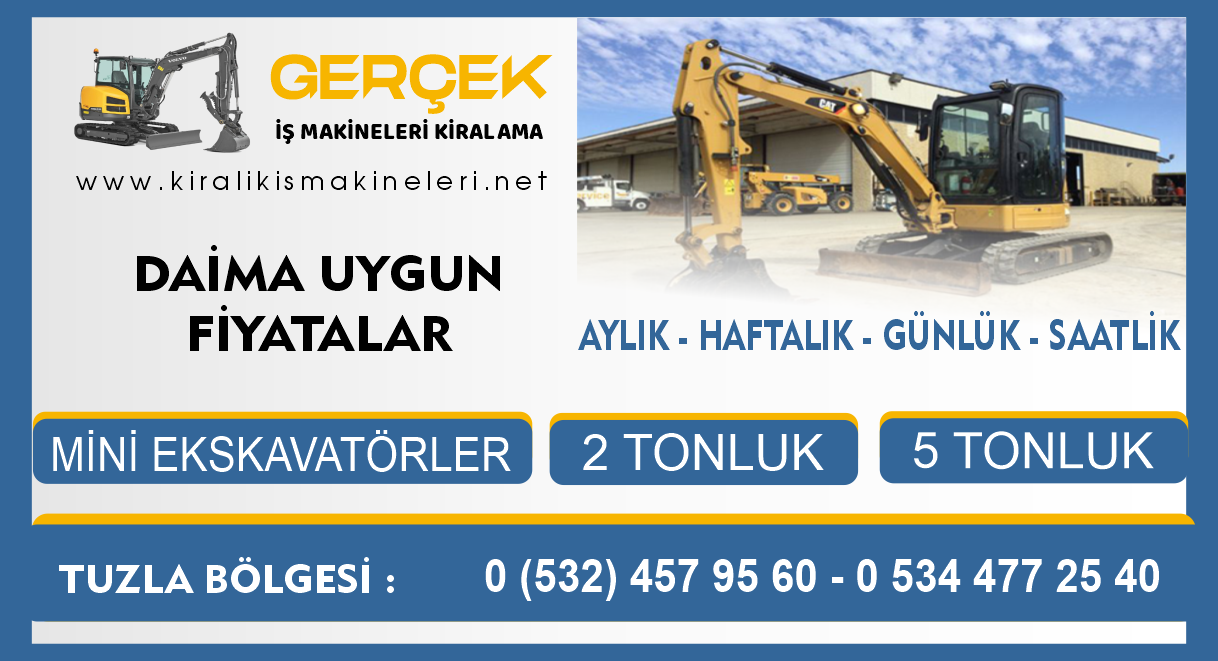 Tuzla Kiralık Mini Ekskavatör | Özgür Kiralama Tuzla Kiralık Mini Ekskavatör | Özgür Kiralama